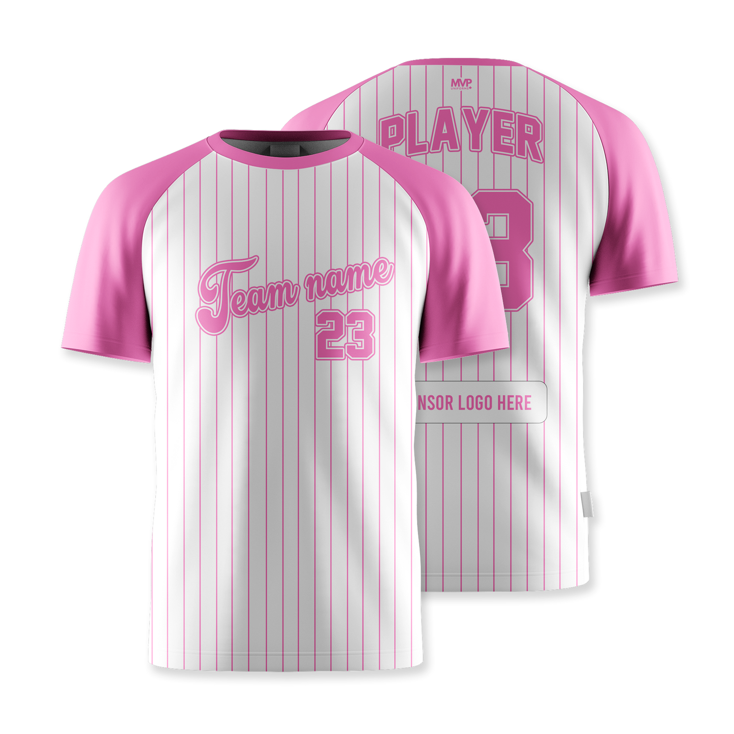 Athletic Top - Short Sleeve - Pinstripes