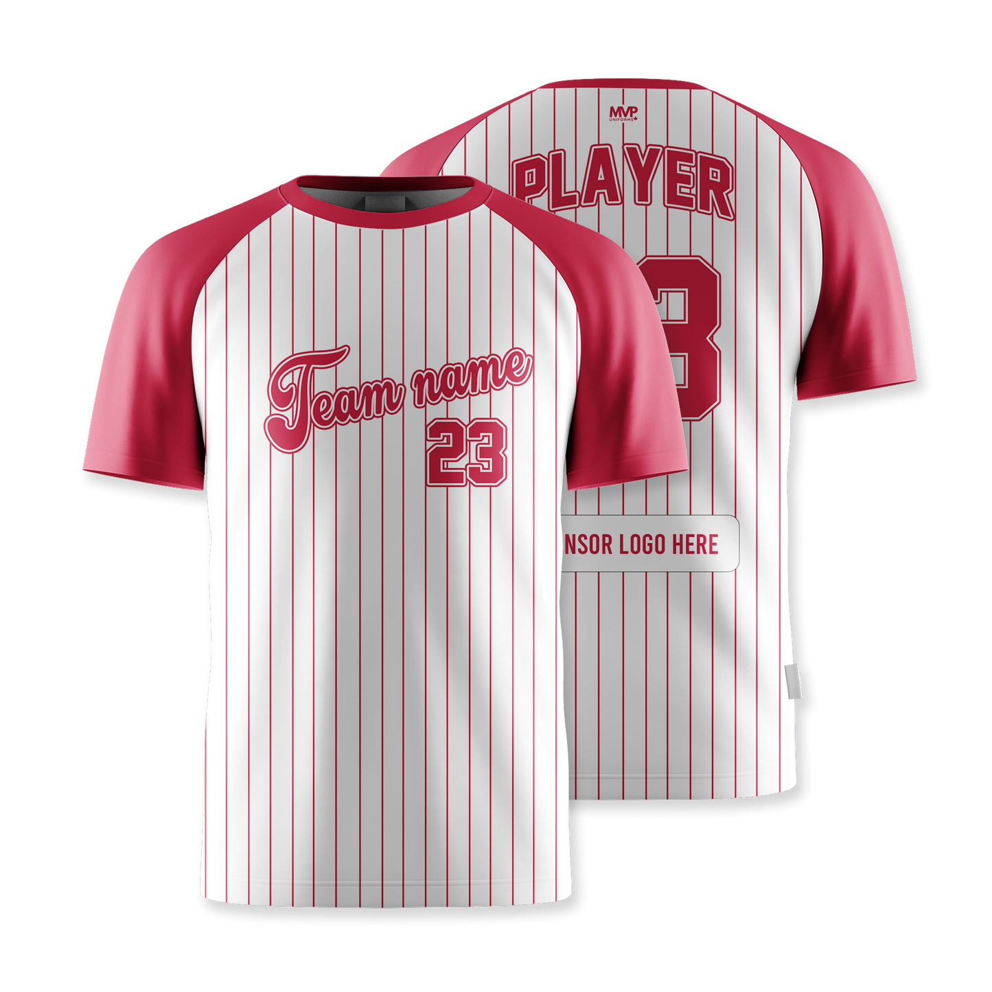 Athletic Top - Short Sleeve - Pinstripes