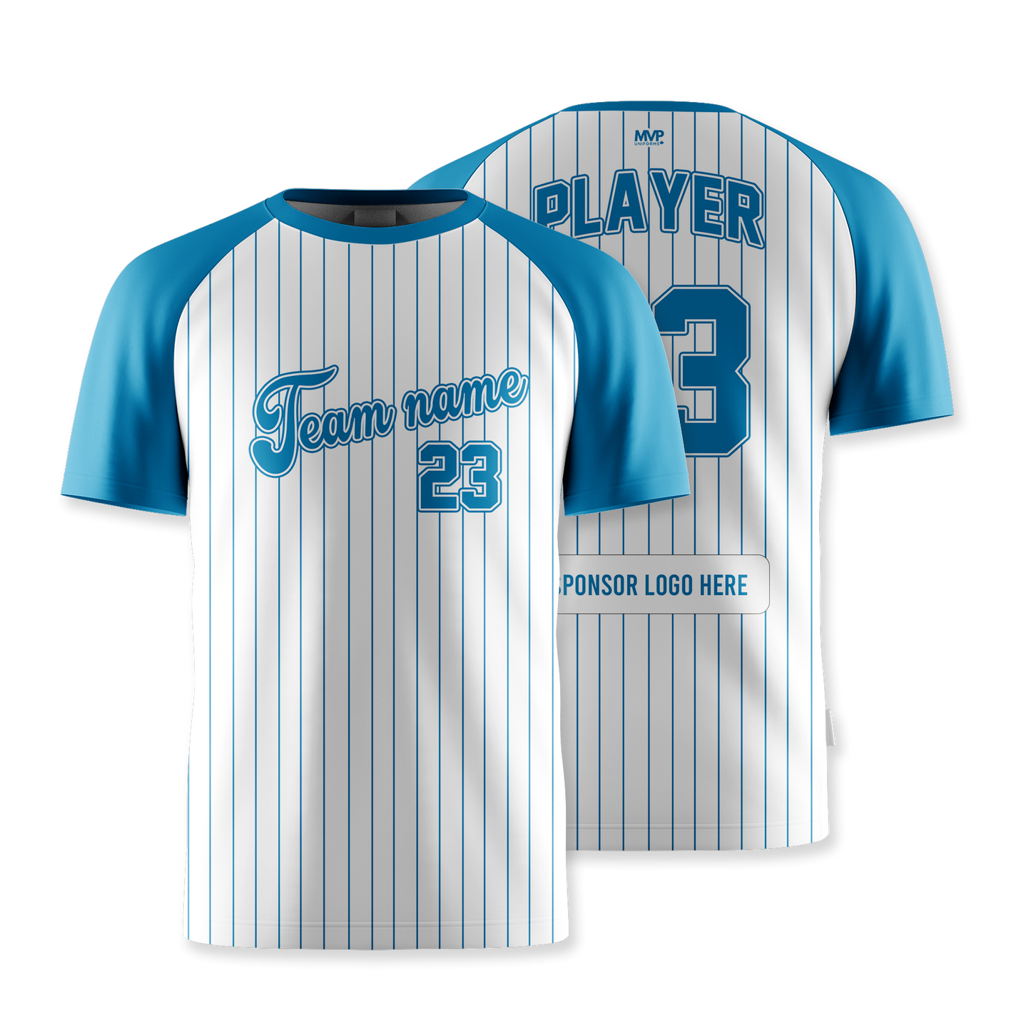 Athletic Top - Short Sleeve - Pinstripes